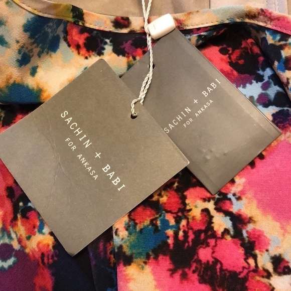 SACHIN + BABI For Ankasa Silk Printed Providence Dress Size 6 - Picture 9 of 11